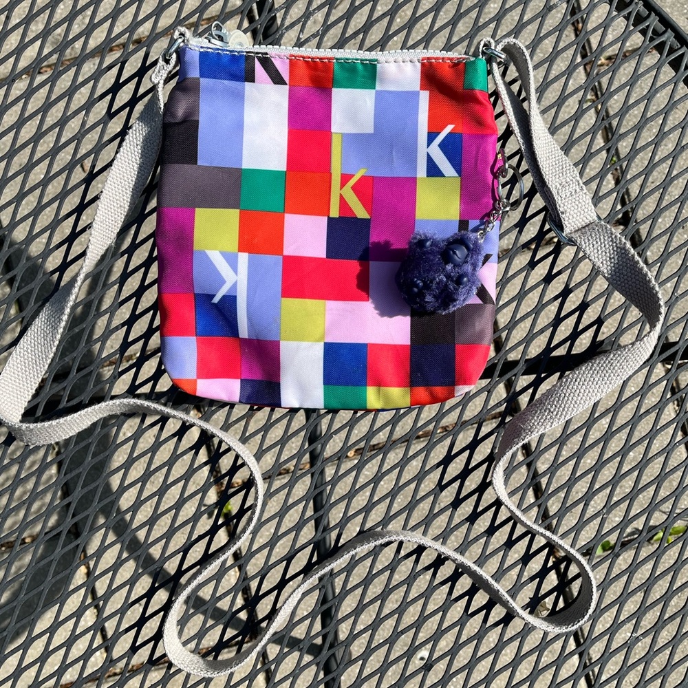 Y2k Kipling Multicolor Crossbody Purse With Monkey - image 2